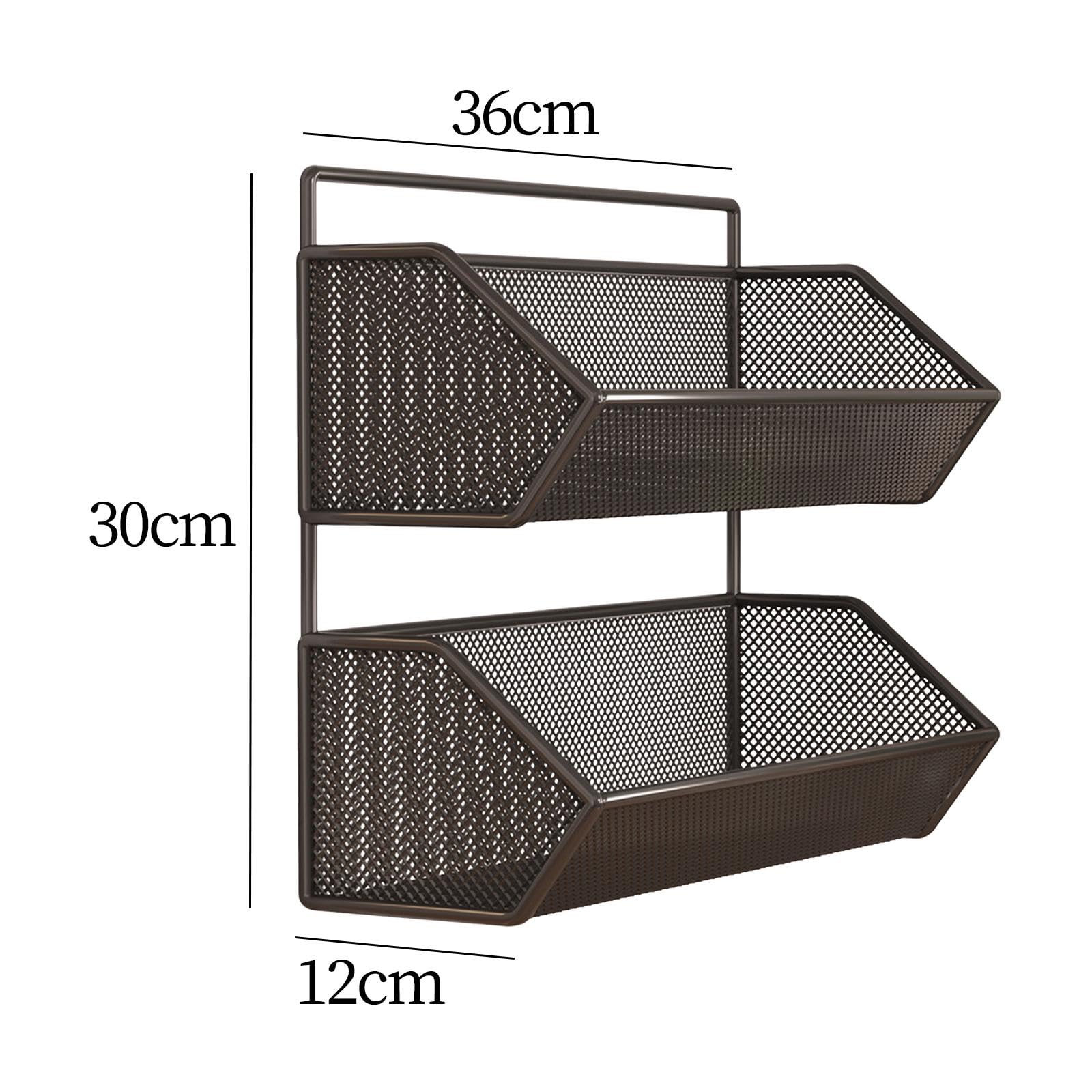 CALANDIS® Hanging Wall Basket - Heavy Duty Storage Organizer for Laundry Room, Kitchen Cabinets, Bathroom & Pantry | Space Saving Wall Mounted Storage Solution for Towels, Fruits, Vegetables & Household Items