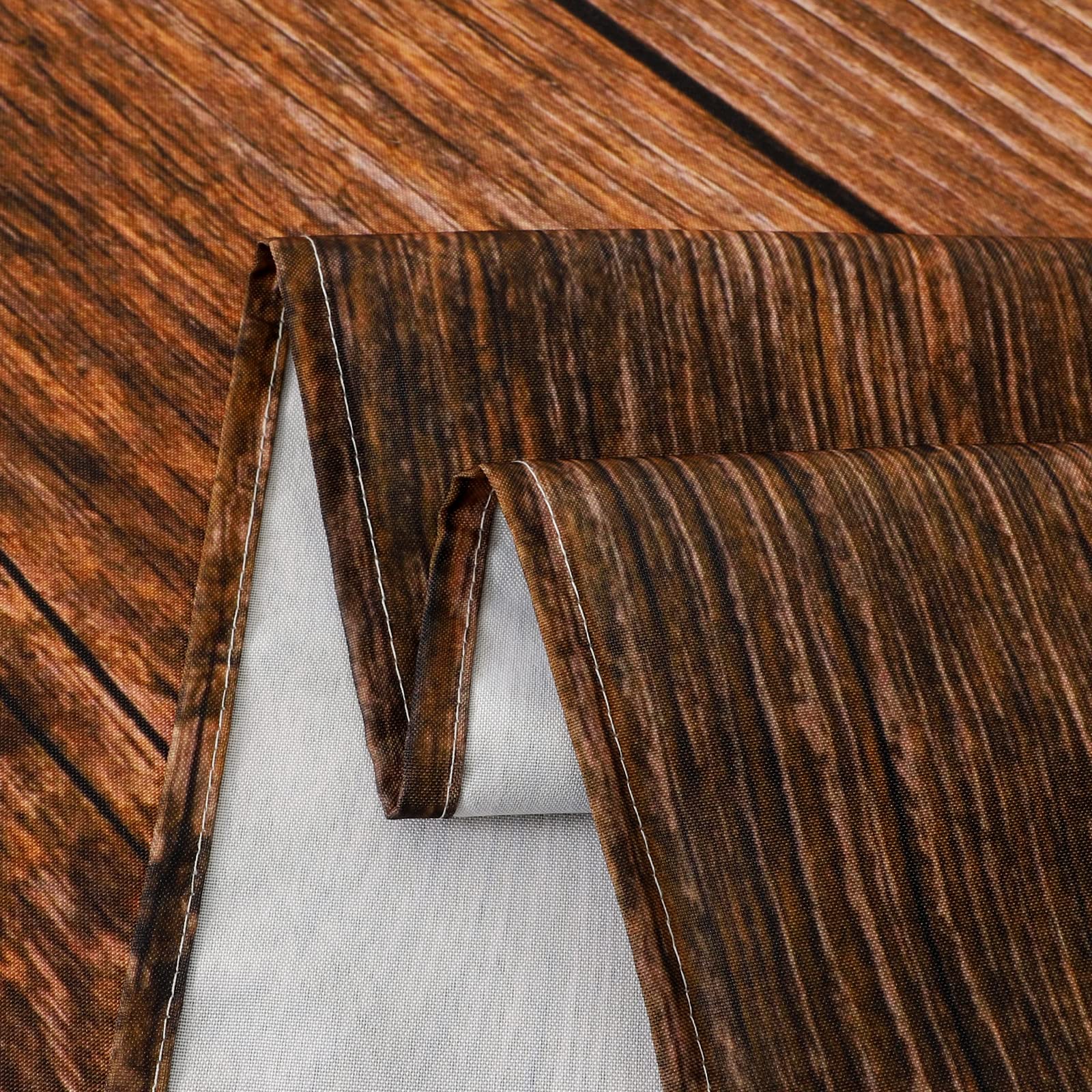 Rustic Wood Grain Rectangular Tablecloth - 60x108 Inch Polyester Party Table Decor for Dining Room, Wedding, Thanksgiving & Holiday Dinner Table Setting