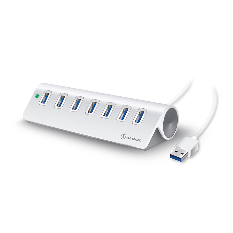 7-Port USB 3.0 Hub High-Speed Data Transfer & Charging Station for Laptop, PC, Mac - Perfect for Home Office, Gaming & Multi-Device Charging