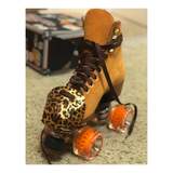 RollerStuff Metallic Leopard Toe Caps for Roller Skates - Stylish Protective Gear for Roller Derby & Artistic Skating