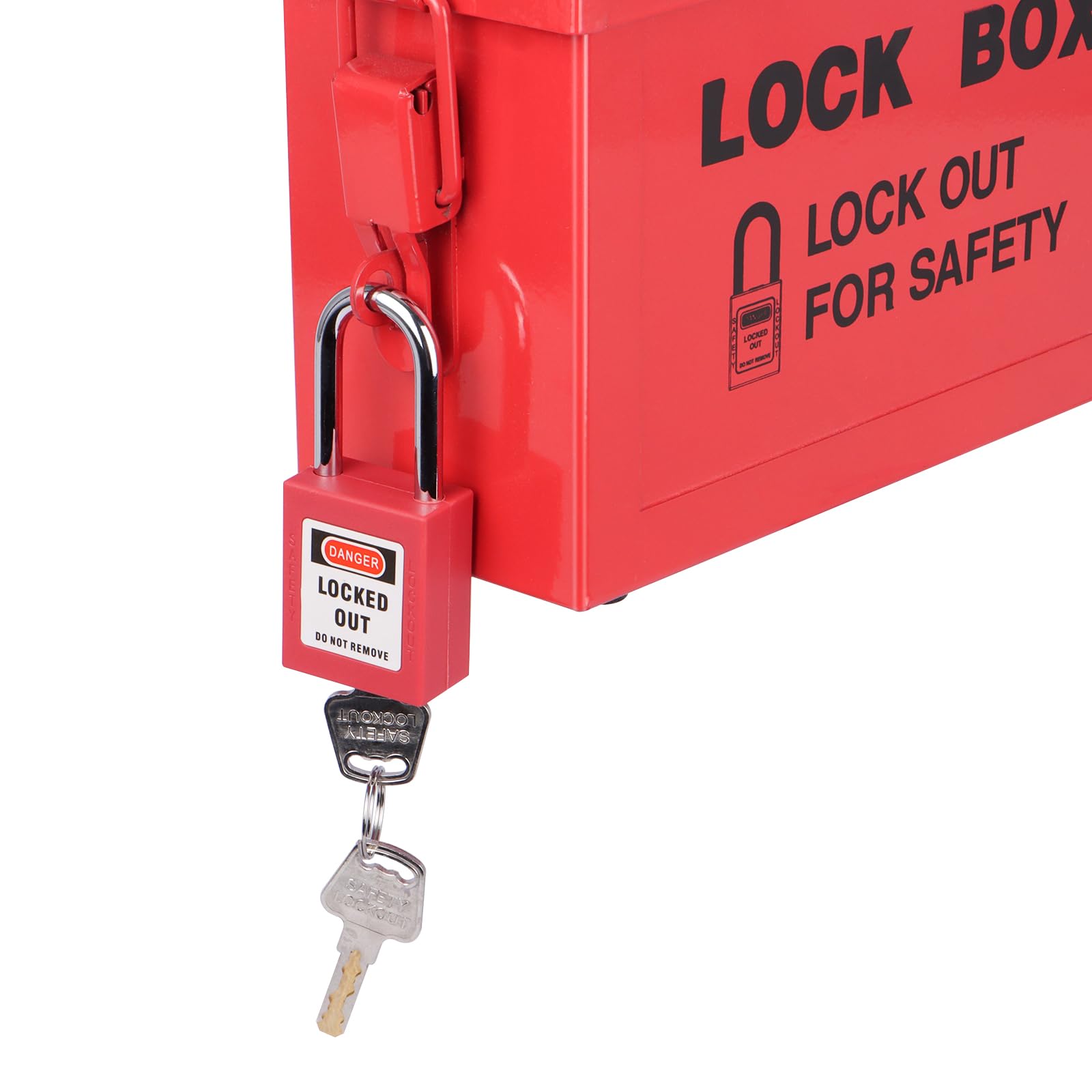 Portable Lockout Tagout (LOTO) Safety Kit - 12 Padlock Capacity, Heavy-Duty Red Group Lock Box (Pack of 3) - Ideal for Industrial Maintenance, Electrical Safety & OSHA Compliance