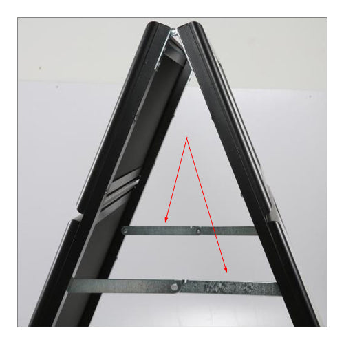 Dry Erase Whiteboard with Header and Sidewalk Sign Holders - Perfect for Classrooms, Offices, and Retail Stores