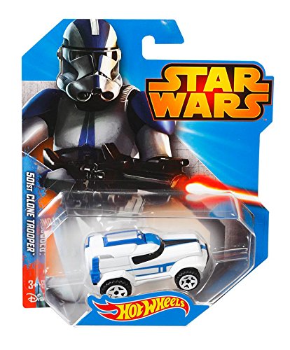 Hot Wheels Star Wars Character Car - 501st Clone Trooper Die-Cast Vehicle for Kids & Collectors | Perfect for Play, Display & Star Wars Themed Gifts