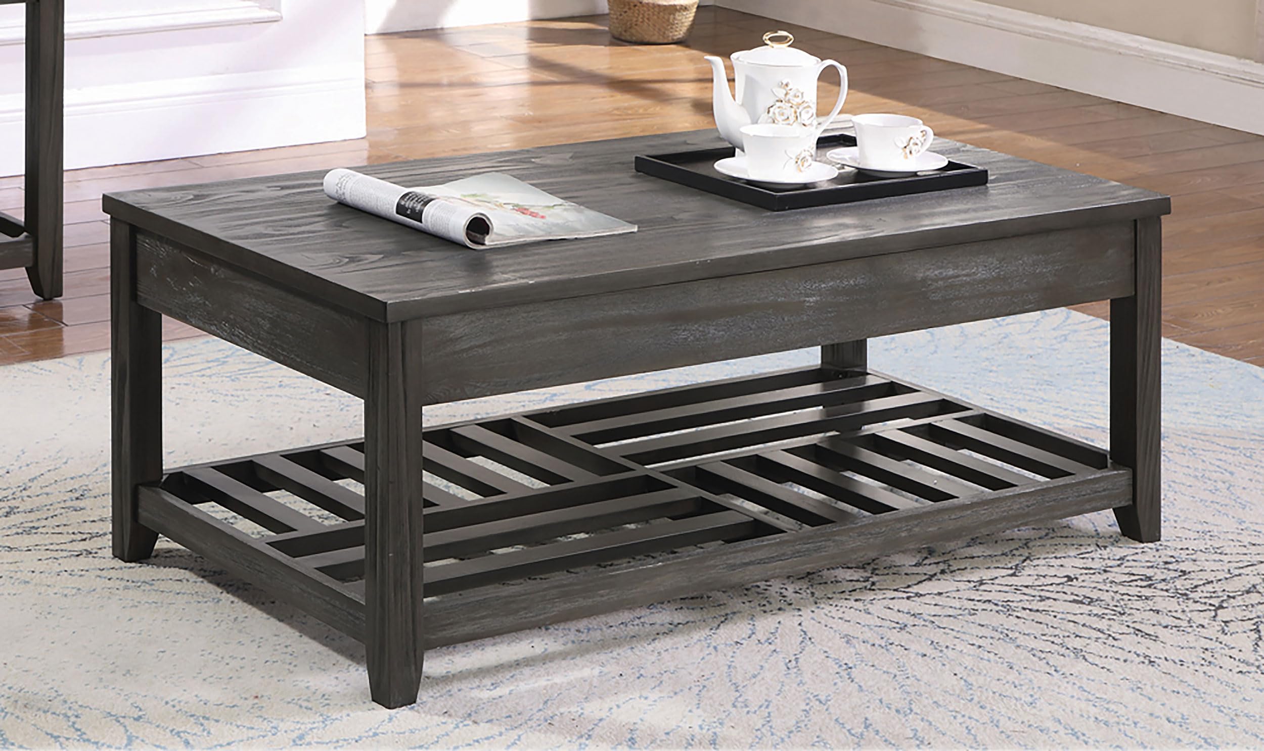 Coaster Furniture Lift Top Coffee Table with Storage - Grey, 18
