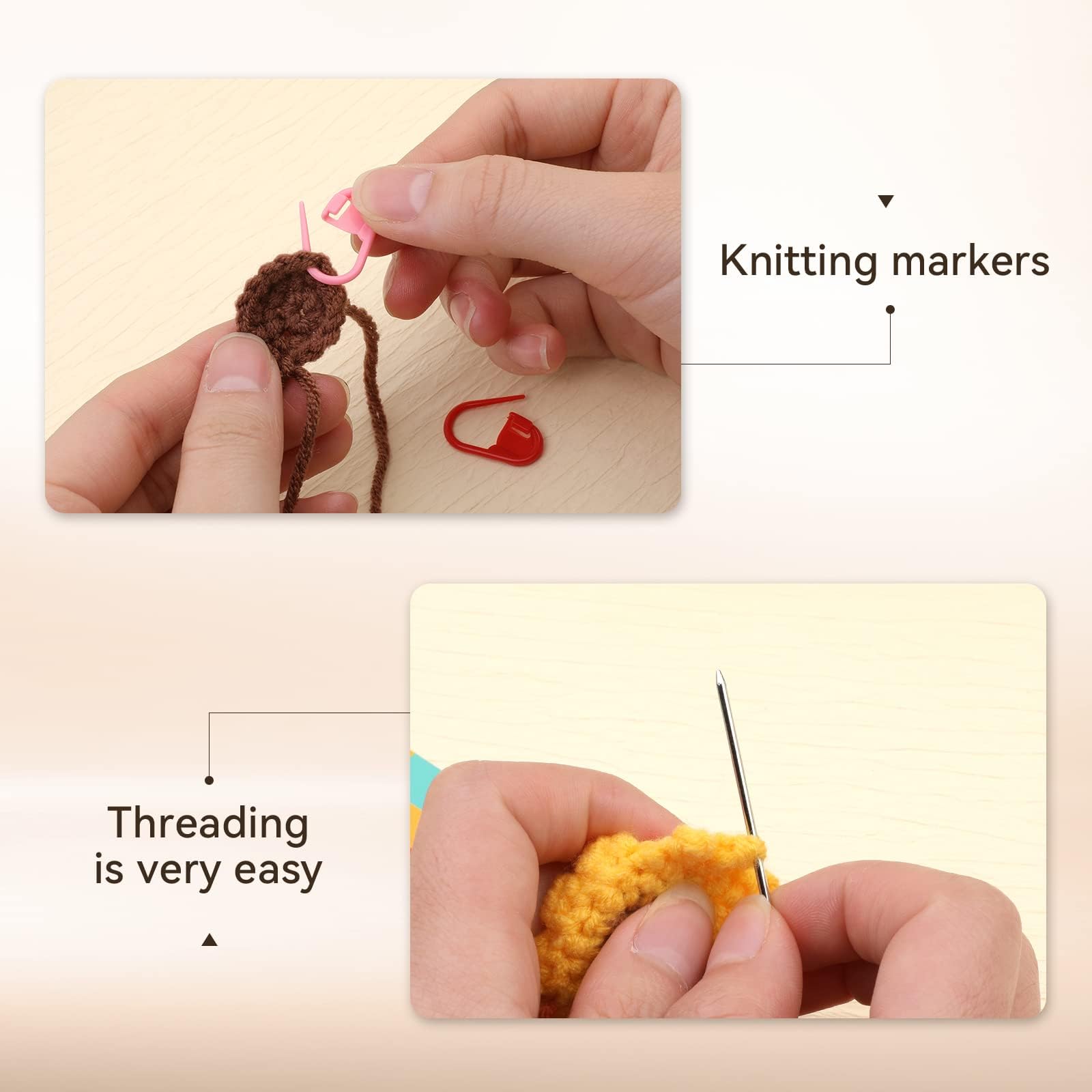 Beginner Crochet Kit for Adults - Complete Crochet Materials Pack with Yarns, Hooks & Accessories - Includes Step-by-Step Video Tutorials - Perfect for DIY Sunflower Projects, Home Decor & Handmade Gifts