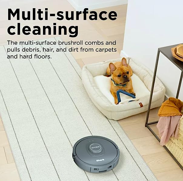 Matrix Robot Vacuum - Powerful Cleaning for Carpets & Hard Floors | Smart Mapping | Pet Hair Removal | Wi-Fi Connected RV2300 | Ideal for Homes with Pets & Multi-Surface Flooring