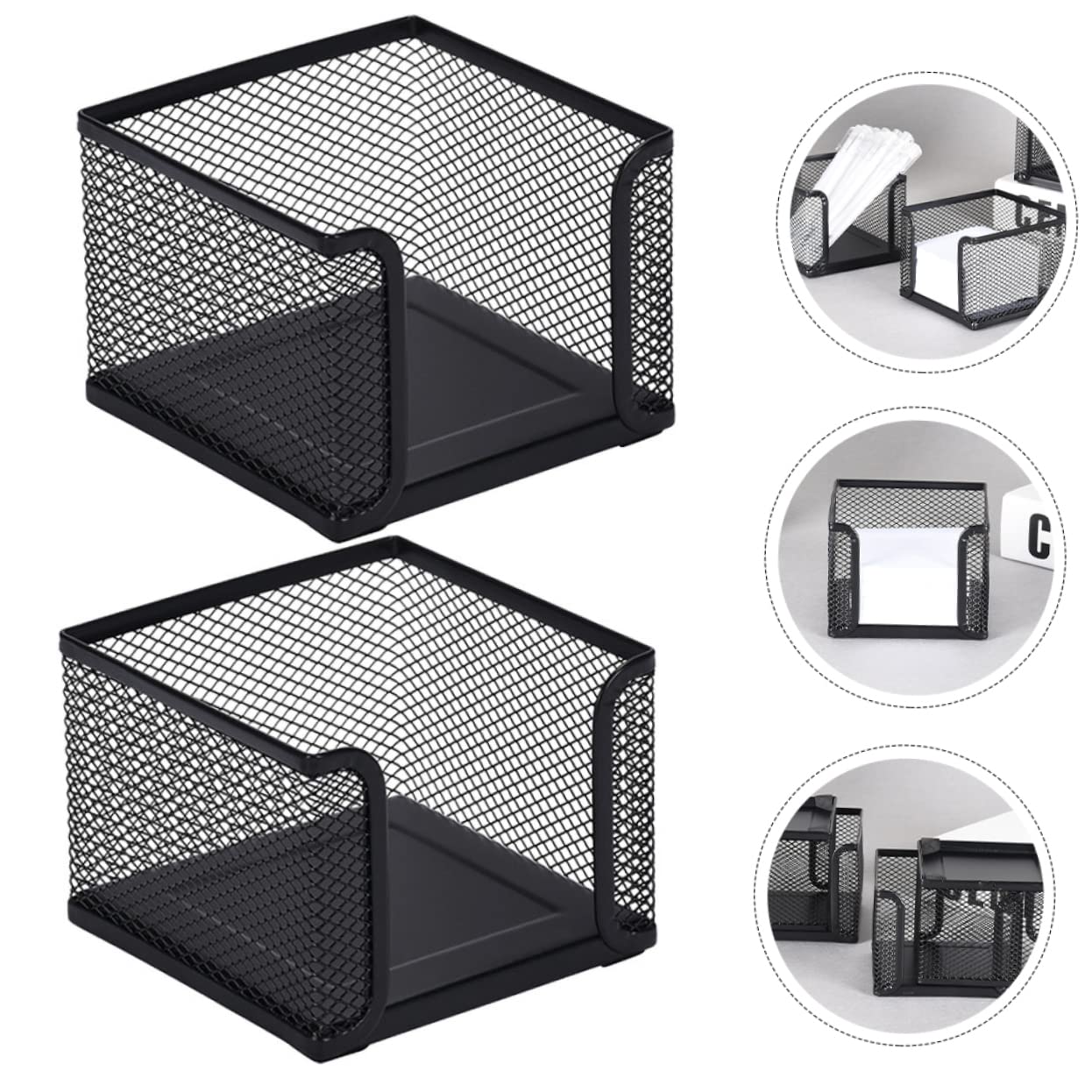 Metal Memo Paper Holder - Durable Notepad Case & Organizer for Office, Home, or School - Perfect for Sticky Notes, Index Cards, and Small Documents