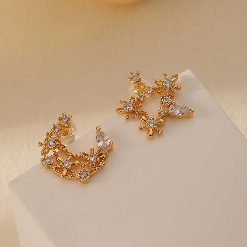 Mismatched Moon and Star Stud Earrings | DMS352 | Trendy Celestial Jewelry for Women | Perfect for Everyday Wear, Parties & Gifts