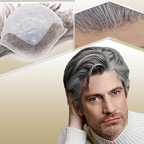 1B Mixed 70% Grey White Hair