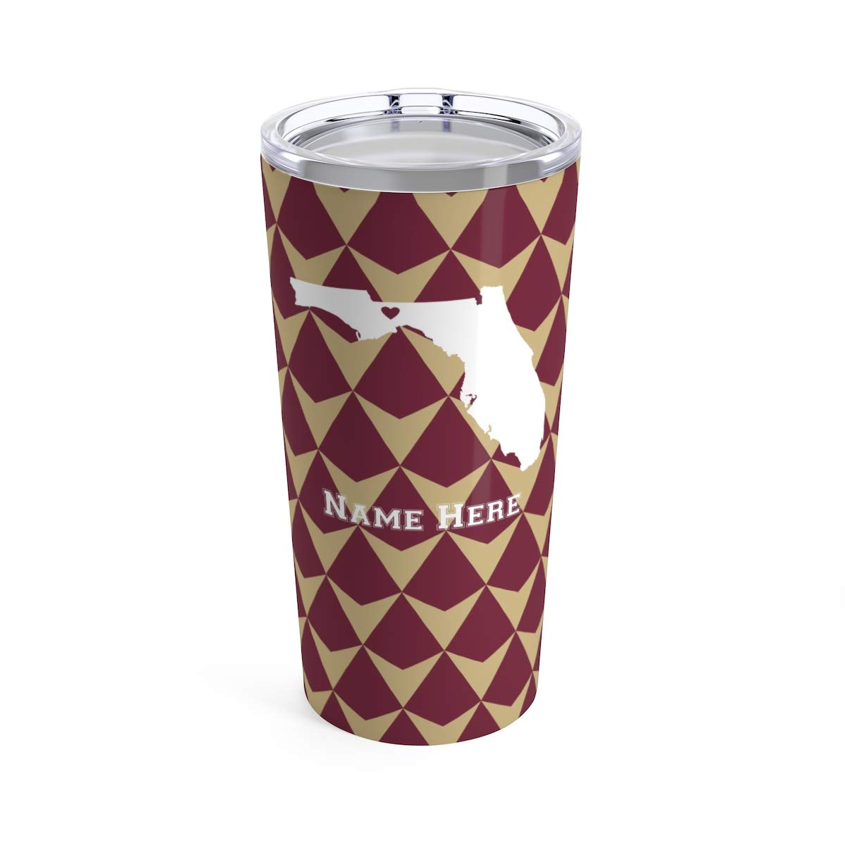 Personalized 20oz Stainless Steel Tumbler - Tallahassee Florida Edition State Pride Series | Vacuum Insulated Travel Mug for Coffee, Beer & Drinks | Keeps Beverages Hot/Cold 12+ Hours | Perfect for Office, Beach, Pool, Camping & Gifts