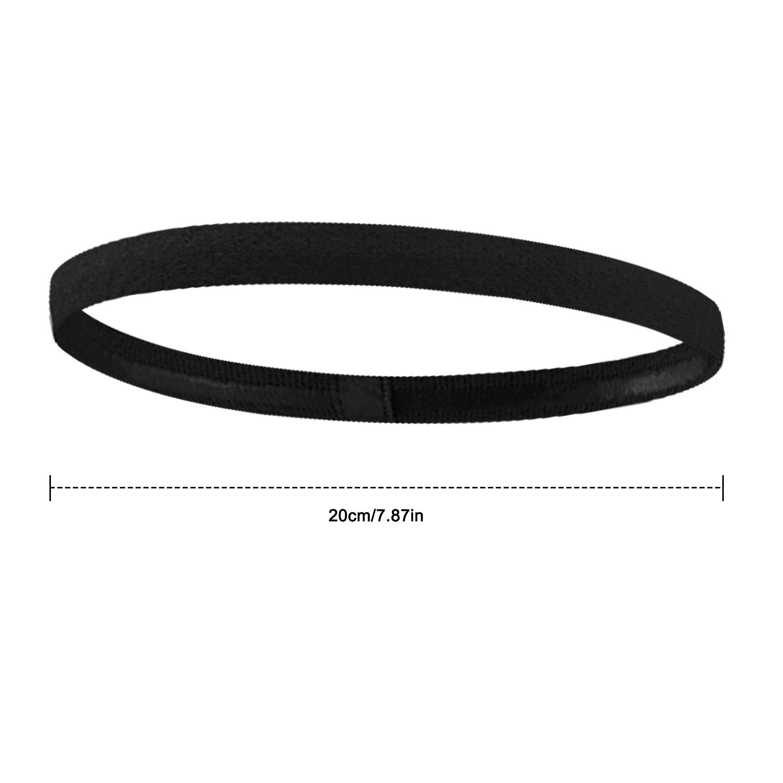 6 Pack Non-Slip Sports Headbands for Women & Men - Elastic Hair Bands with Silicone Grip for Football, Basketball, Soccer, Tennis, Yoga, Running & Workout - Sweat Absorbent Head Wraps (Black, White, Grey) - Perfect for Gym, Sports & Outdoor Activities