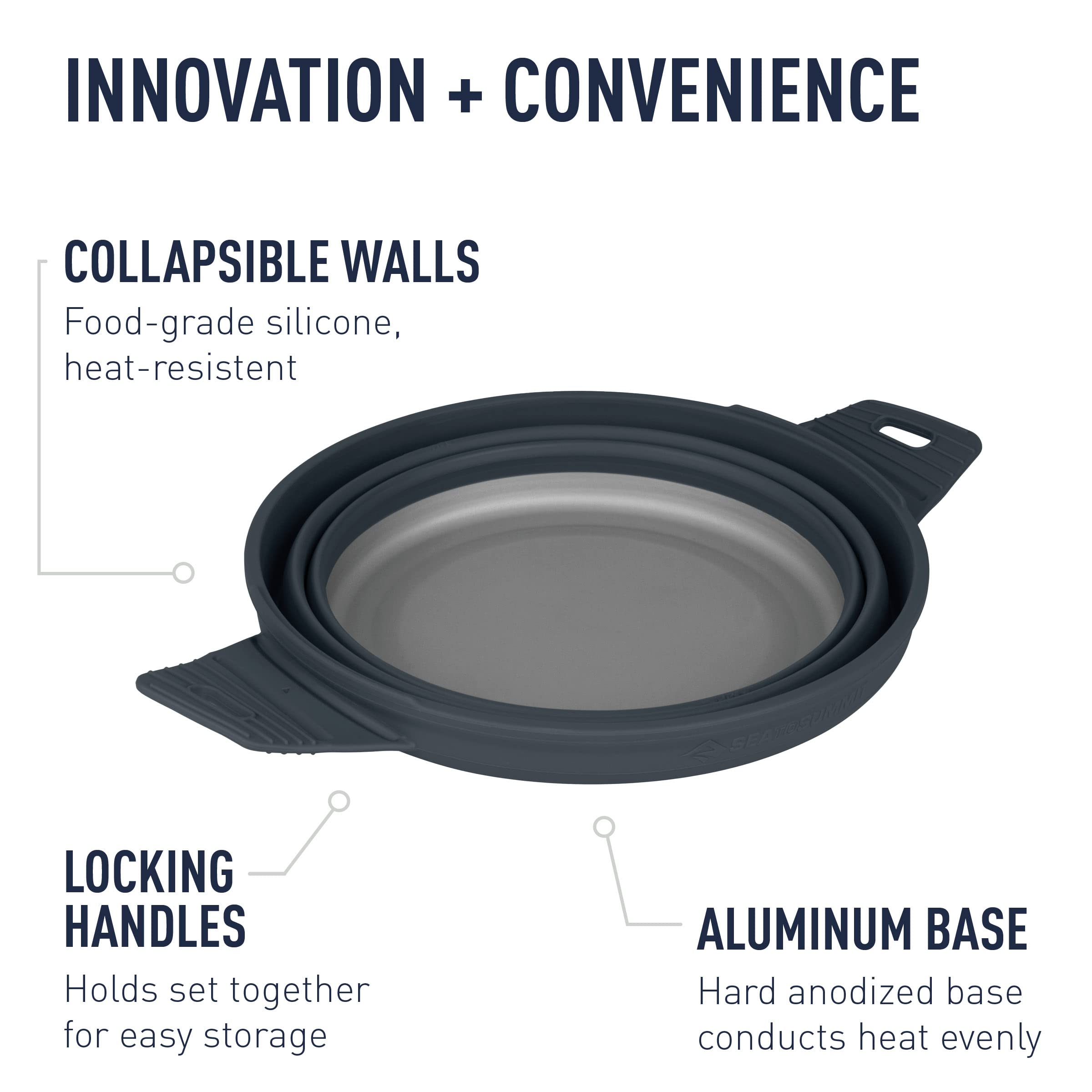 Sea to Summit X-Pot Collapsible Camping Cook Pot - Lightweight Compact Backpacking Cookware for Hiking, Camping & Outdoor Adventures
