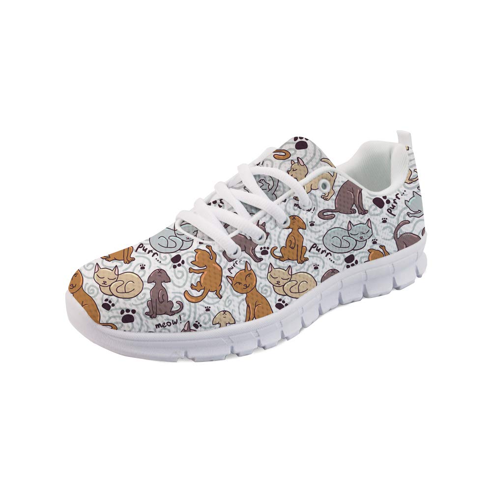 HUGS IDEA Women's Lightweight Running Shoes - Breathable Air Mesh Tennis Sneakers with Dental Print Design | Perfect for Jogging, Gym Workouts & Casual Wear