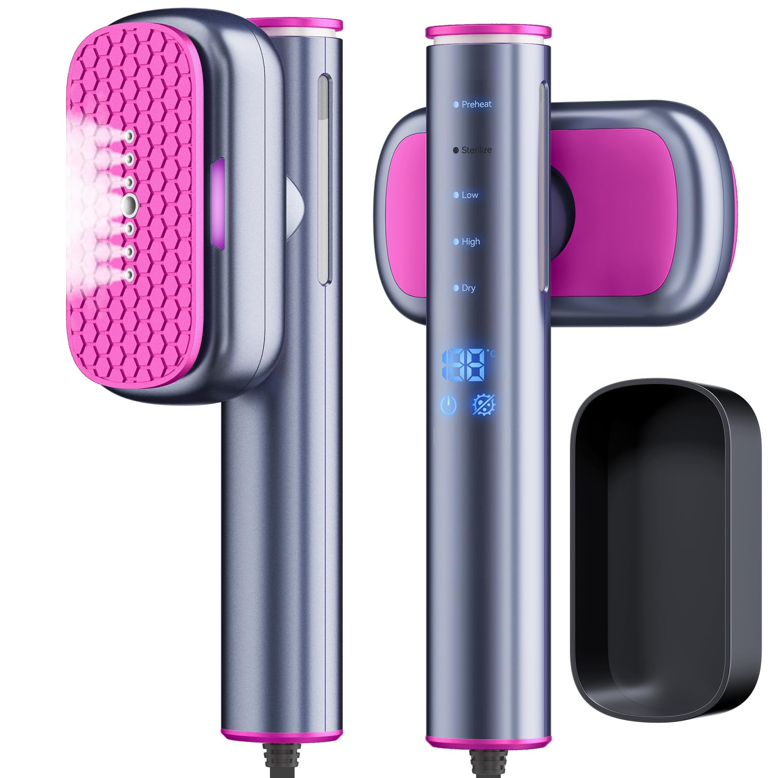 Portable Handheld Clothes Steamer - 1200W Fast Heating Garment Steamer for Wrinkles, 1-Second Heat-Up, AI Fabric Detection, Anti-Drip Technology - Perfect for Travel, Home & Office Use