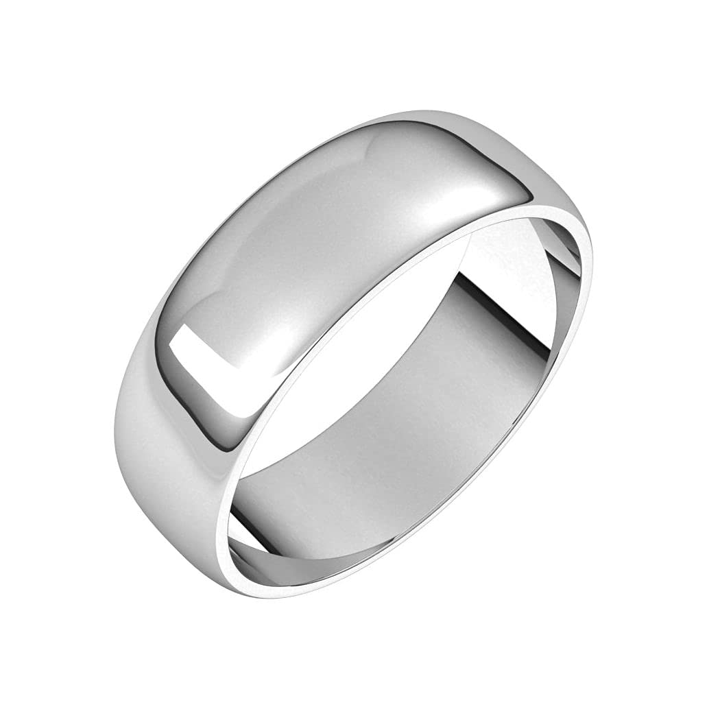 925 Sterling Silver Half Round 6mm Lightweight Band Ring for Women - Size 4-12.5 | Elegant Jewelry Gift for Anniversary, Birthday & Everyday Wear