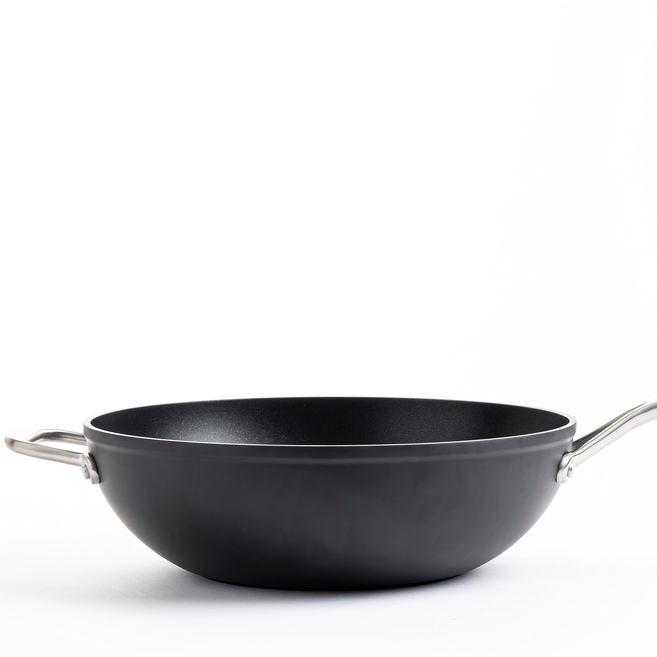 KitchenAid Forged Hardened Aluminum Non-Stick Wok Pan - 30cm/5L, Induction Compatible, Oven & Dishwasher Safe - Perfect for Stir-Frying, Sautéing & Asian Cooking