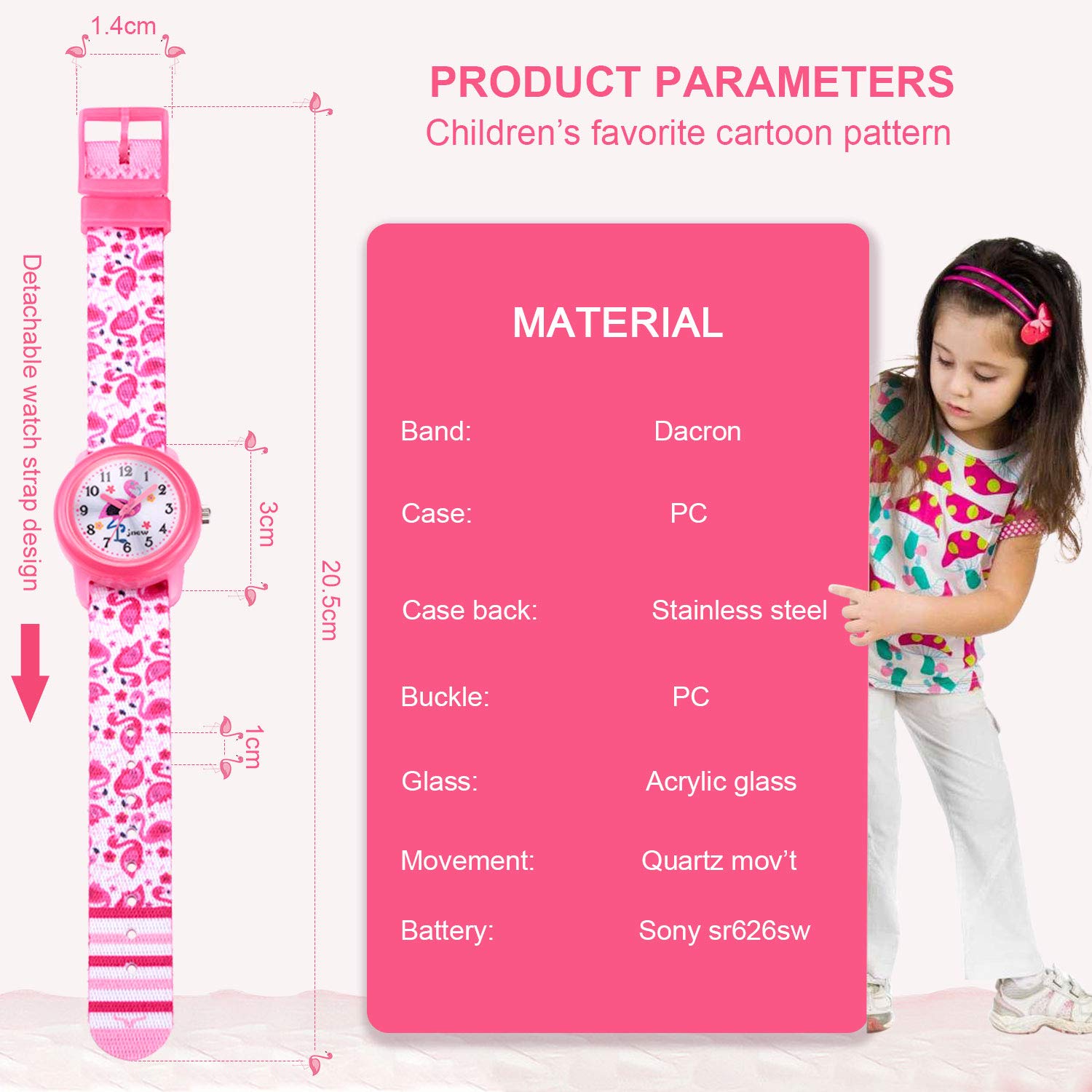 Kavie Kids Watches for Girls & Boys - 3D Cute Cartoon Waterproof Analog Watch for Toddlers Ages 3-10 - Perfect for School, Playtime & Outdoor Activities