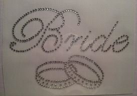 Bride #3 Wedding Rings Rhinestone Iron-On Transfer - DIY Custom Bridal Apparel & Accessories for Weddings, Parties & Special Events