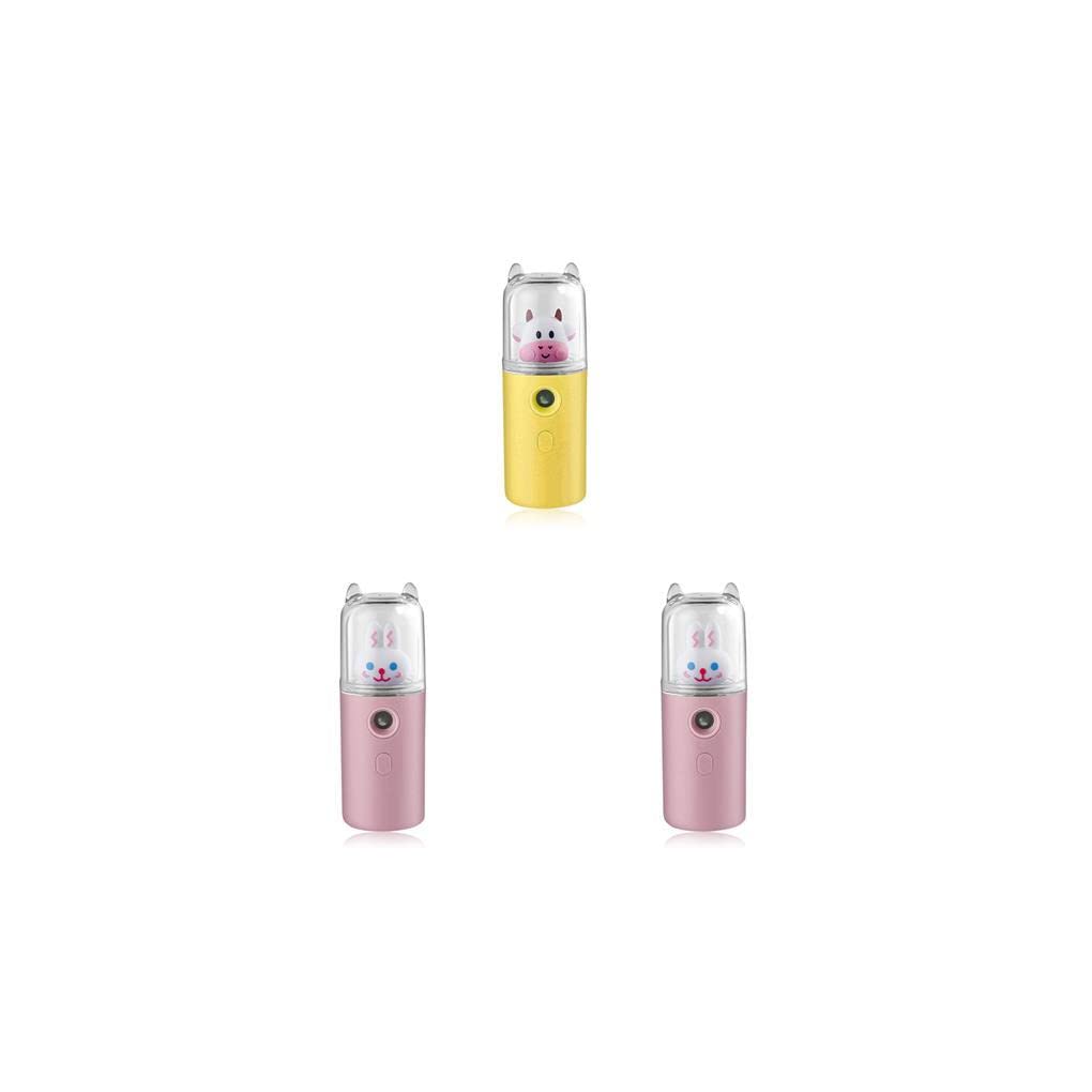 3 Pack USB Facial Mist Sprayer - Rechargeable 30ml Mini Humidifier & Face Steamer for Moisturizing | Portable Beauty Instrument for Hiking, Camping, Travel & Home Skincare Routine