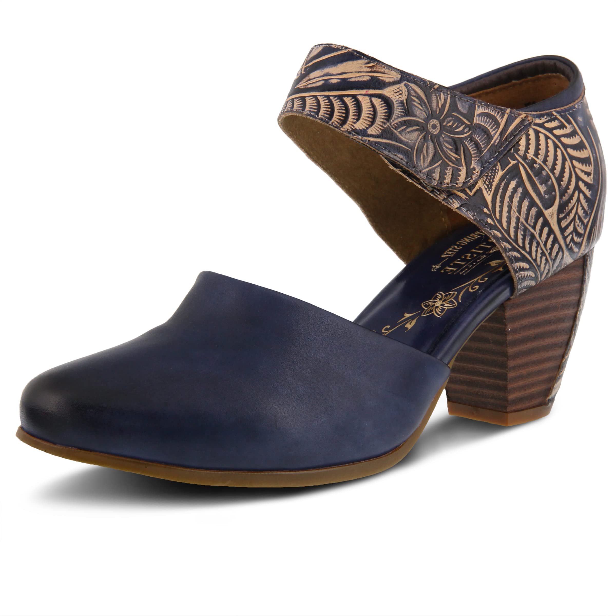 Spring Step L'Artiste Women's Comfortable Toolie Pump - Stylish Low Heel Dress Shoes for Work, Office & Special Occasions