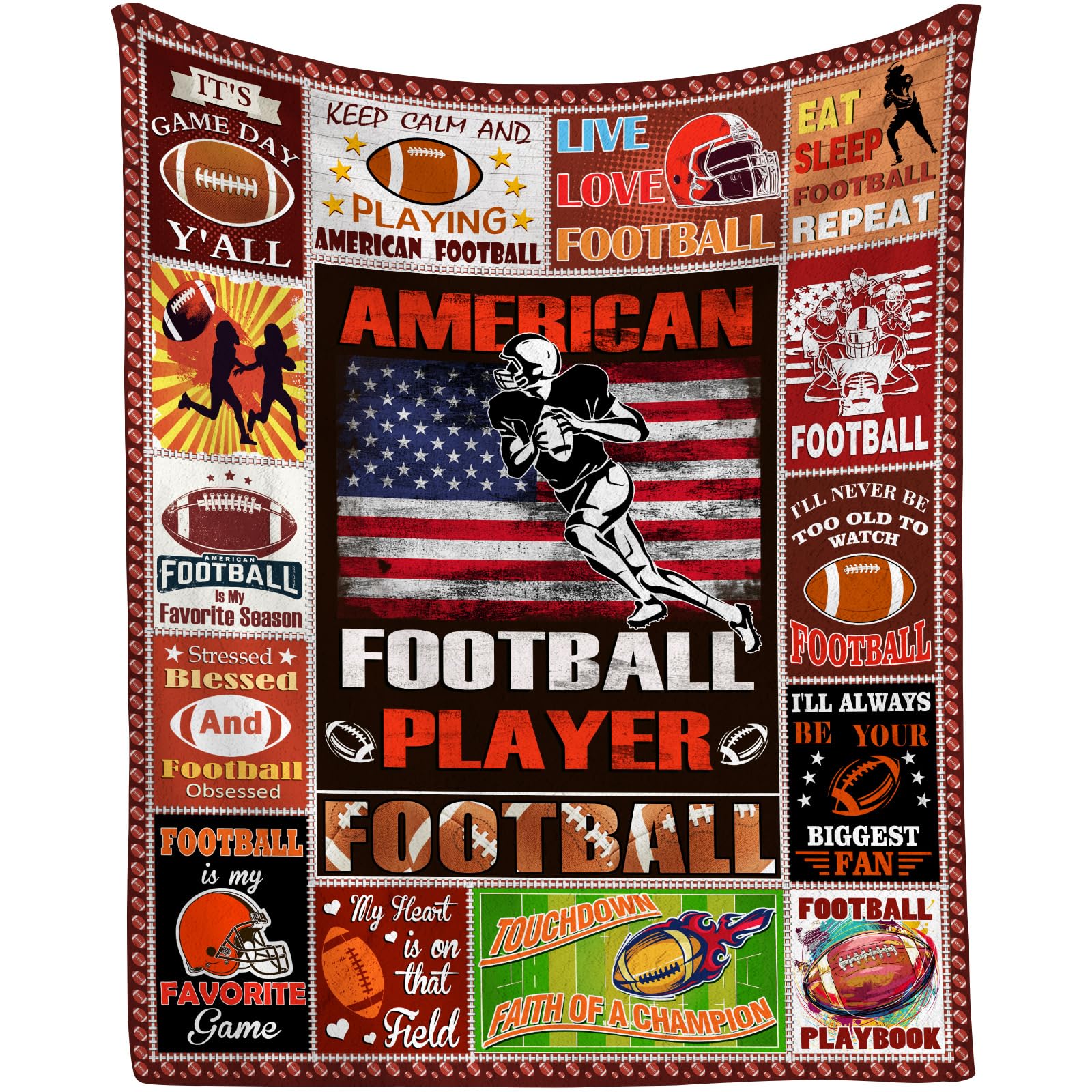 ALBRINT Football Blanket for Adults & Teens - 60