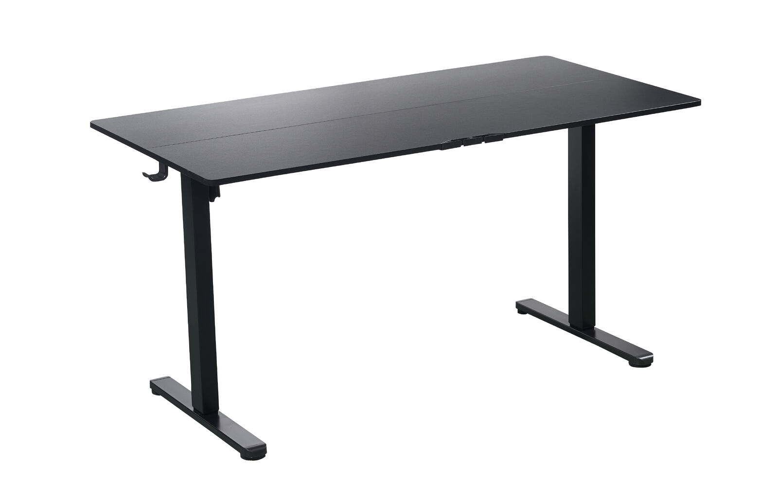 140 x 70cm Black Electric Standing Desk - Height Adjustable Motorized Sit Stand Workstation for Home & Office Ergonomic Workspace