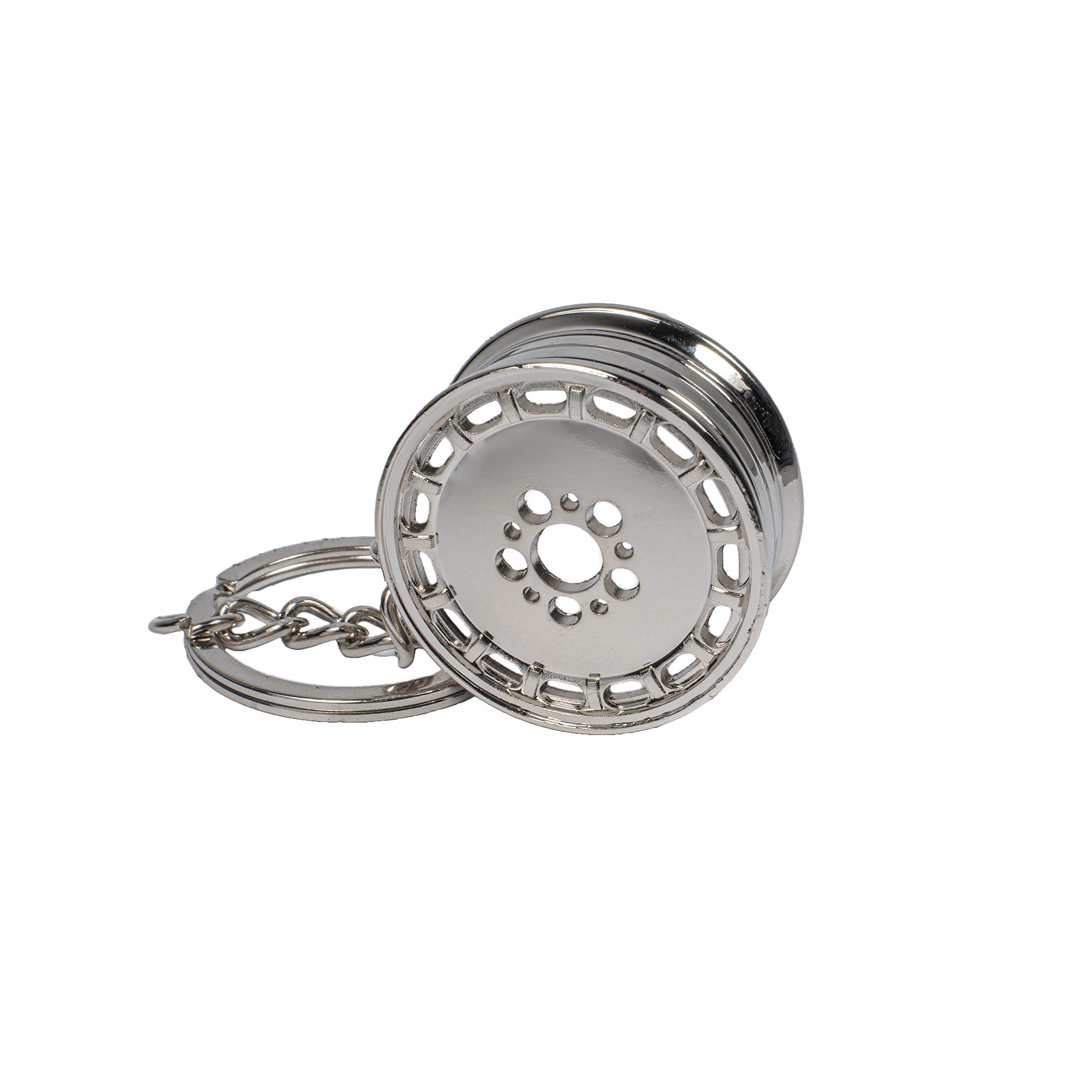 Mercedes Alloy Wheels Pancake Keychain - Gullideckel Keyring for W201 W124 W126 R107 C107 C126 Models | Perfect Gift for Mercedes Enthusiasts & Car Accessories Lovers