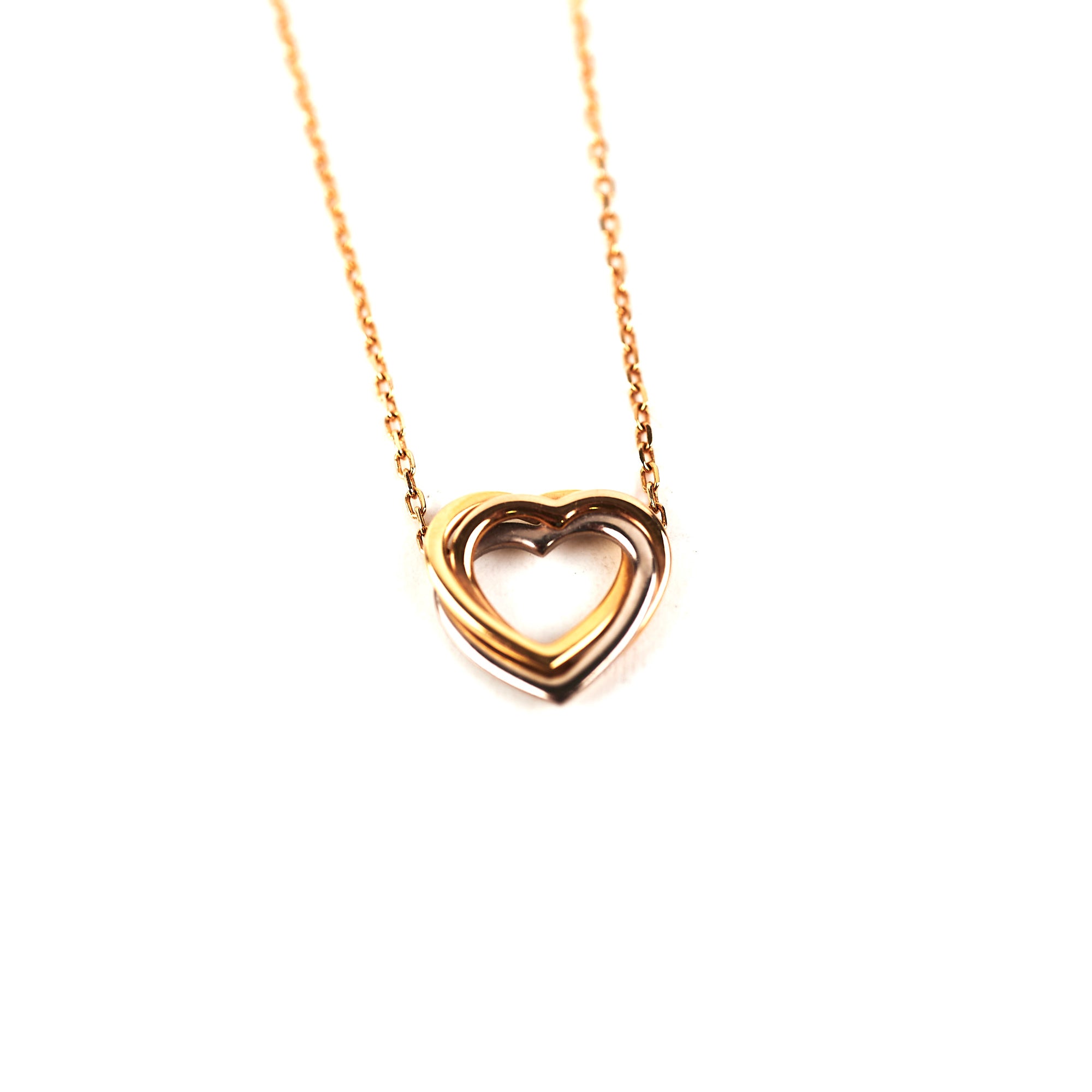 Vintage Cartier Open Heart Trinity Necklace 18K Gold - Elegant Jewelry Gift for Women, Perfect for Anniversaries & Special Occasions