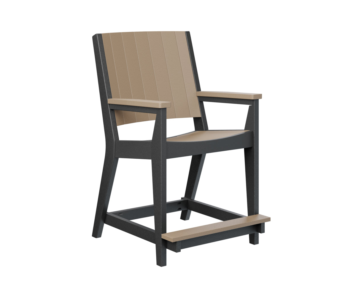 Berlin Gardens Mayhew Chat Counter Chair - Stylish Bar Stool for Kitchen Island, Breakfast Nook & Home Decor - Durable Indoor/Outdoor Use