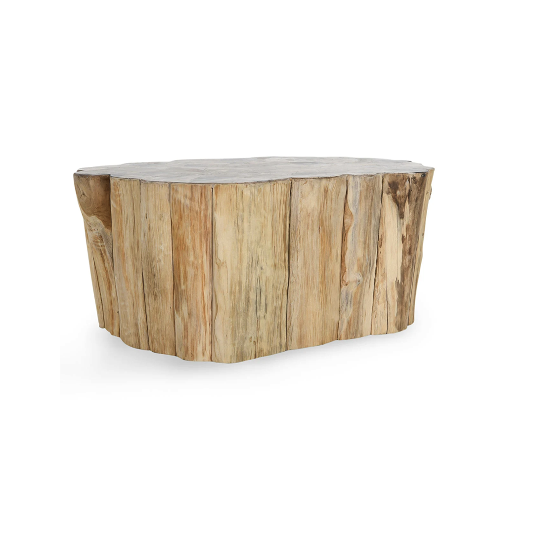 Norwest Petrified Wood Coffee Table - Natural Live Edge, Unique Rustic Home Decor for Living Room, Perfect for Farmhouse & Modern Interior Design