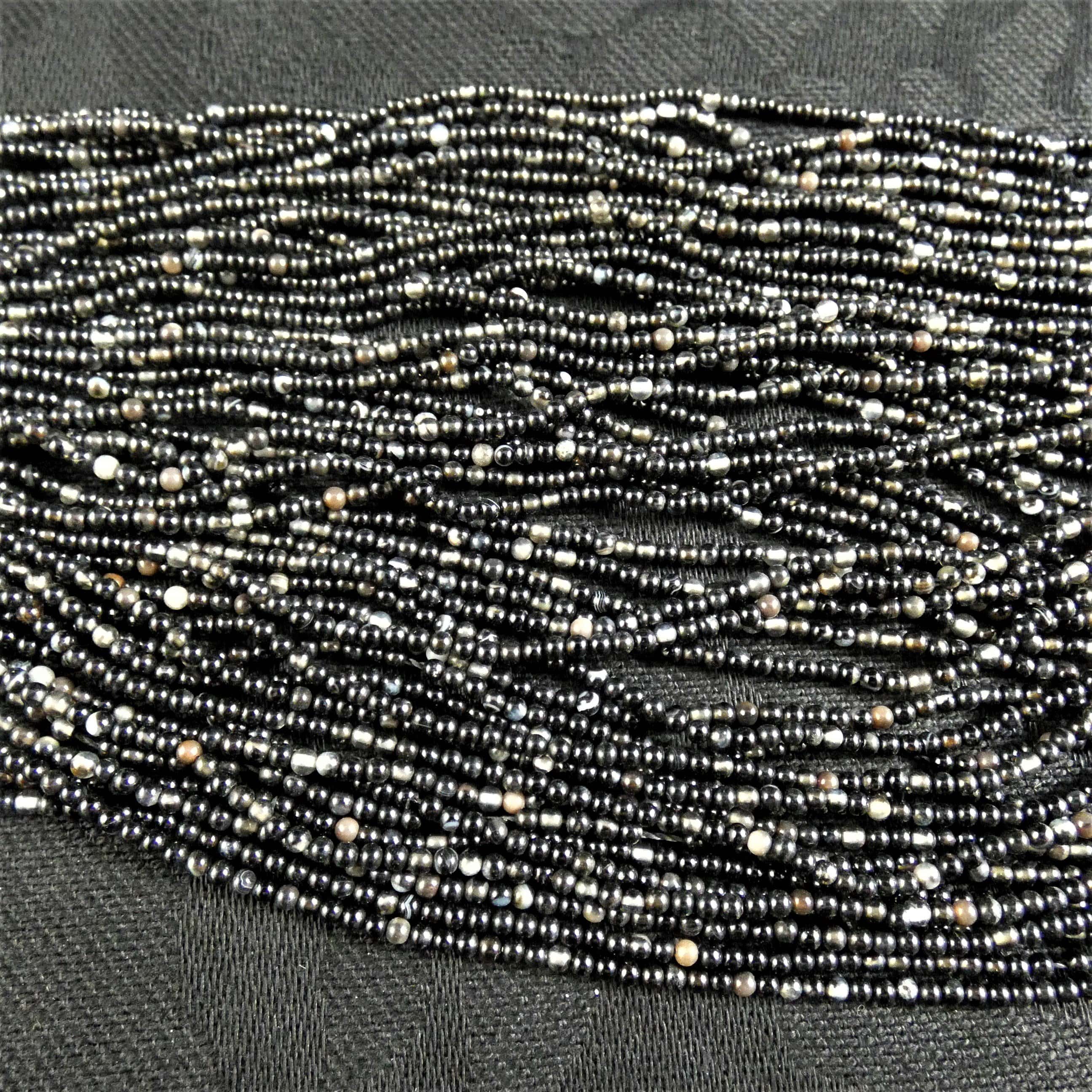 Premium Black Agate Beads Strand - 12mm Round Gemstone Beads for Jewelry Making, DIY Crafts, Meditation & Healing Bracelets (Natural Stone Beads for Necklaces, Bracelets, Earrings)