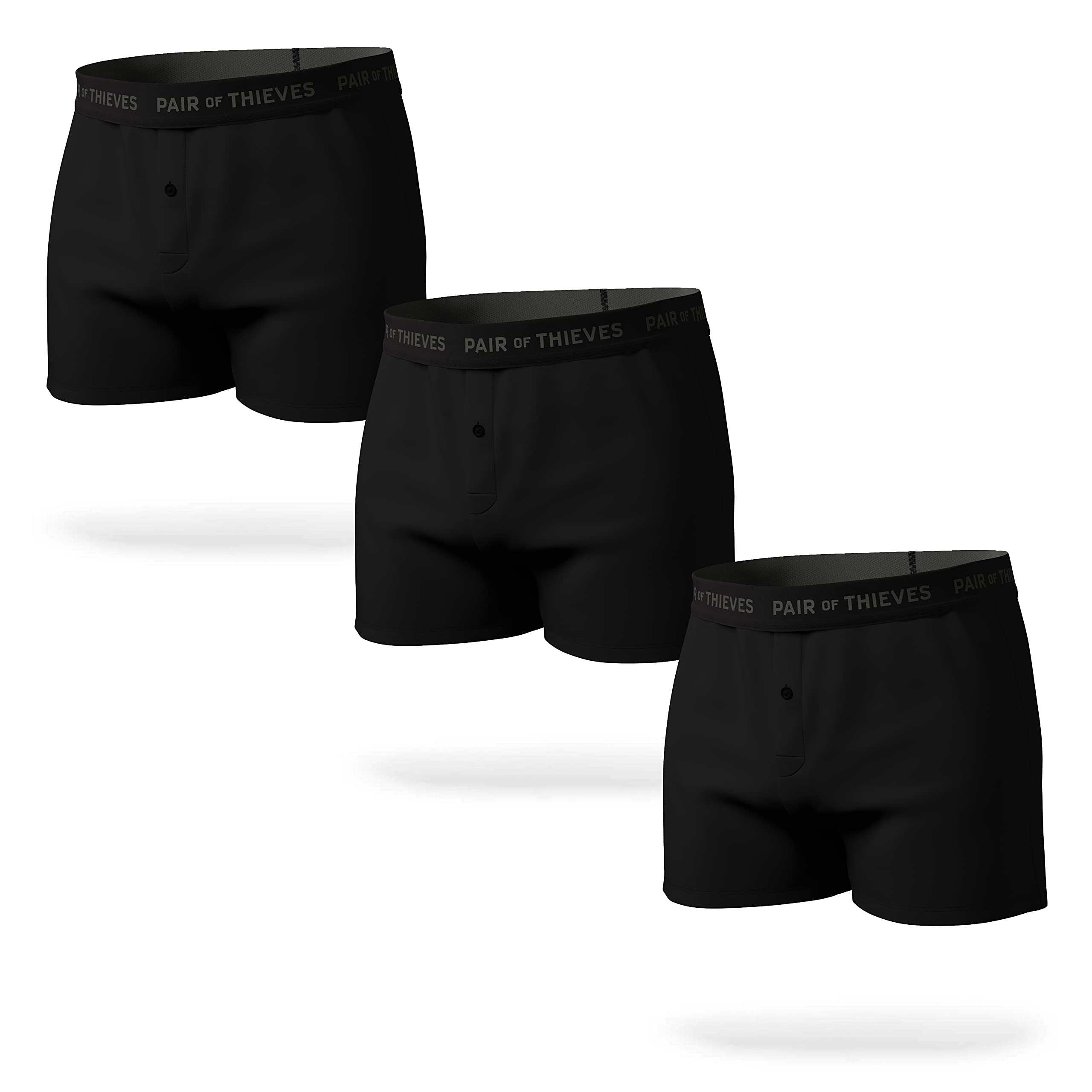 Pair of Thieves Men's Super Soft 3 Pack Boxer Briefs - Breathable & Comfortable Underwear for Everyday Wear, Workout & Lounge