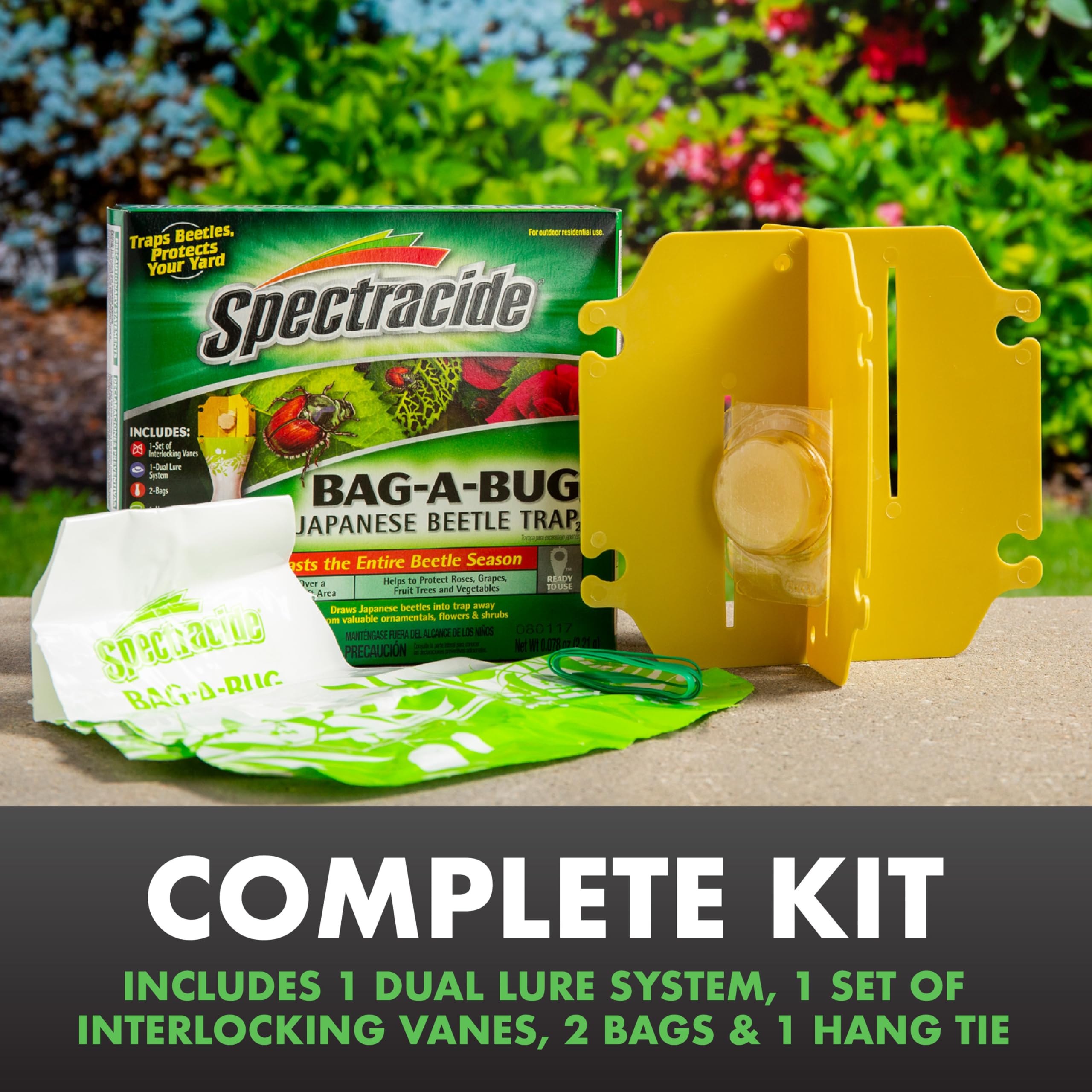 Best Spectracide Bag-A-Bug Japanese Beetle Trap - Dual Lure System (12 Count) for Garden Pest Control & Outdoor Protection