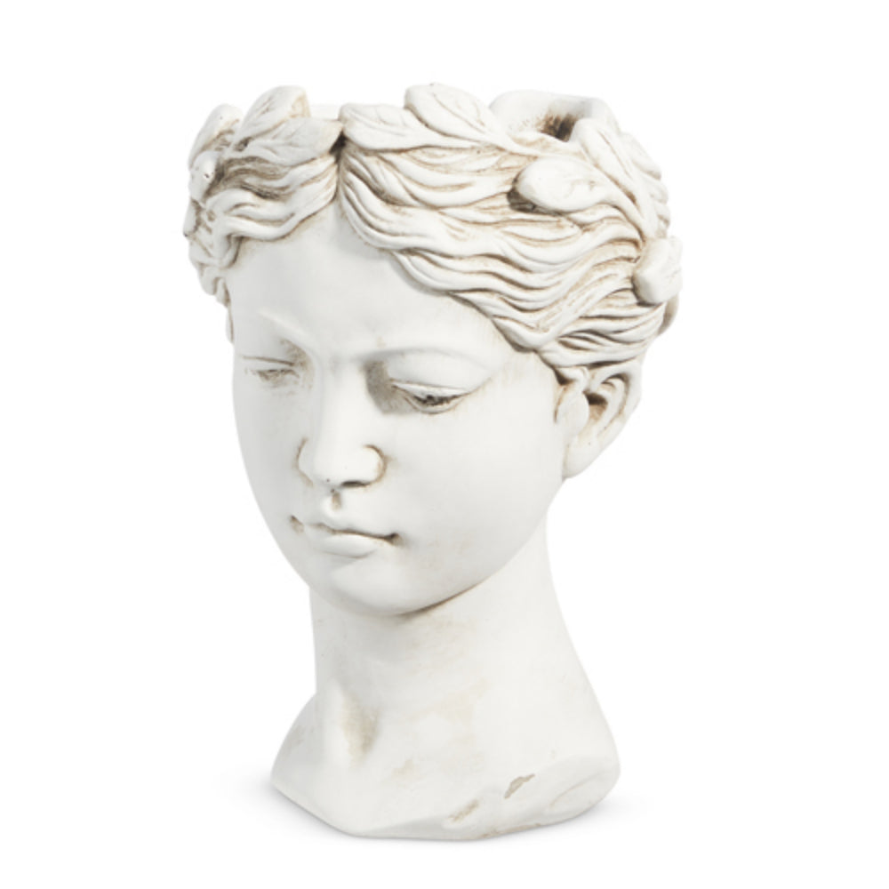 13.25 Inch Goddess Head Planter - Ceramic Flower Pot for Indoor Plants, Succulents & Home Decor - Perfect for Boho, Farmhouse & Garden Style (In-Store Pickup Only)