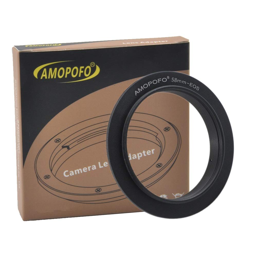58mm Retro Macro Adapter Ring for Canon EOS DSLR Cameras - Compatible with T6s (760D), T7i, T6, SL1(100D), XS(1000D), 60D,70D,77D,80D,10D,20D,30D,40D,50D - Perfect for Vintage Lens Photography & Close-Up Shots