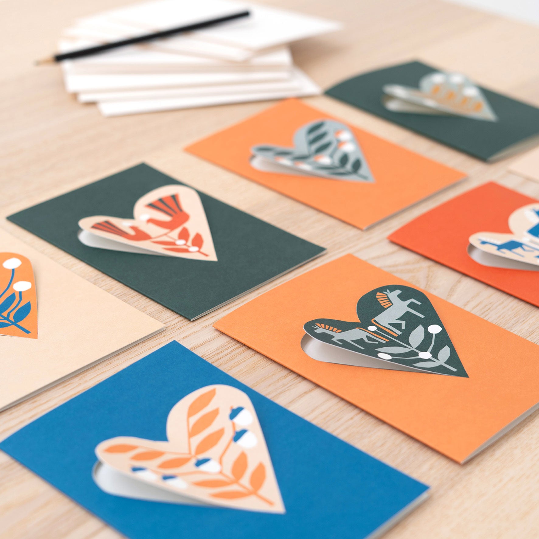 Jurianne Matter Greeting Cards - Handmade Bird Design in Light Pink | Perfect for Birthdays, Thank You Notes & Special Occasions