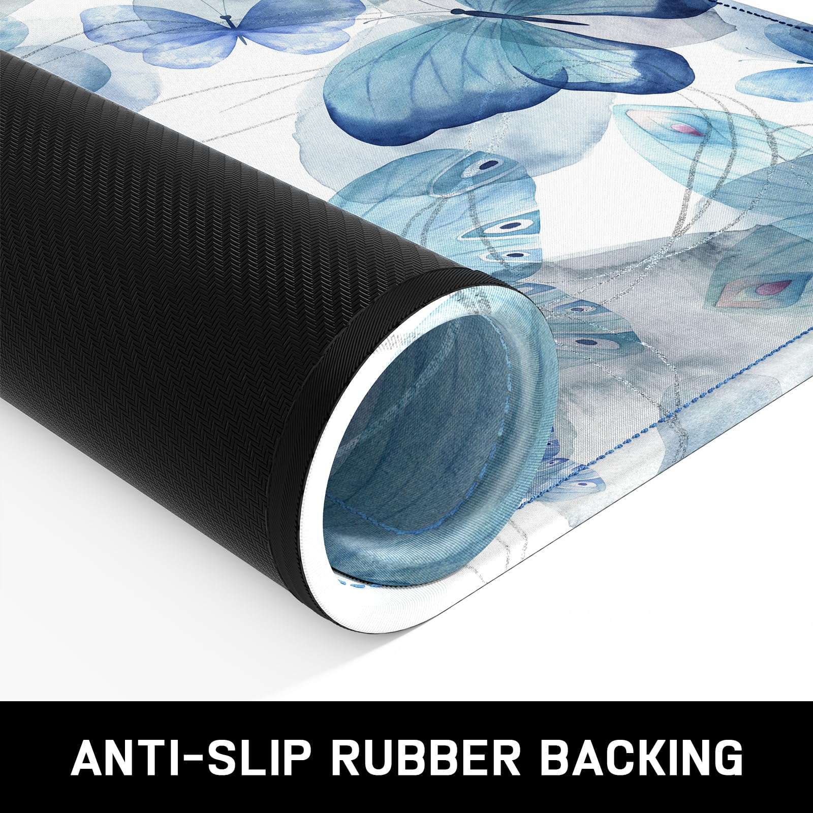 Minimalist Marble Mouse Pad - Non-Slip Rubber Gaming Mouse Mat with Stitched Edges for Office, Laptop, PC - 9