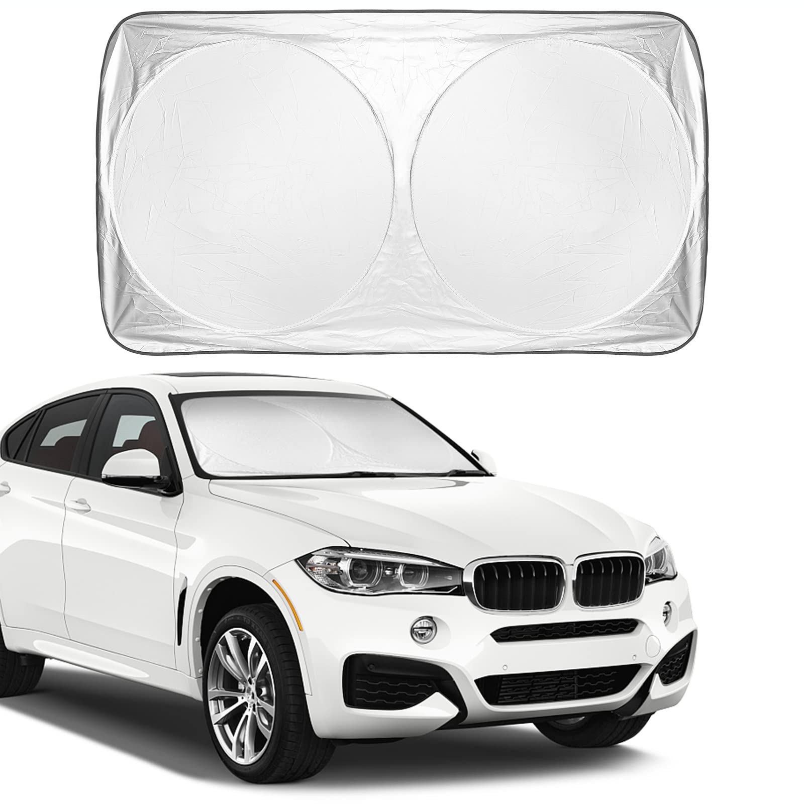 BMW 540i Car Windshield Sunshade - 240T Durable UV Protection Sun Visor for Heat & Glare Reduction (64