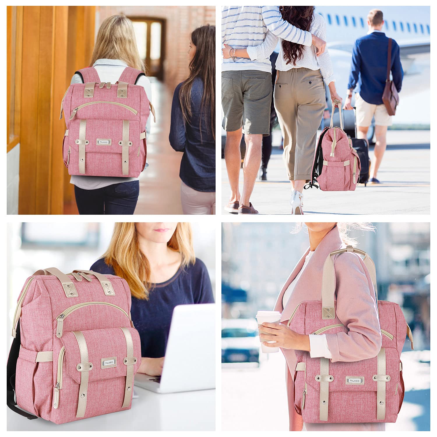 FALANKO Women's Laptop Backpack - Large 17 Inch Computer Bag with USB Charging Port, RFID Anti-Theft & Water Resistant - Perfect for Work, Travel, School (Teacher/Nurse/Doctor) | Stylish & Functional Bookbag for Professionals & Students