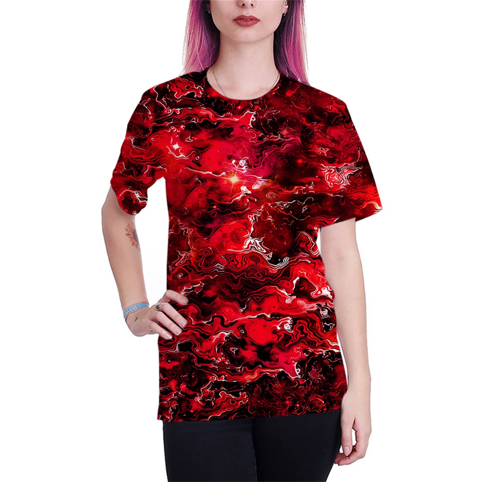 Yasswete Unisex 3D Printed Short Sleeve T-Shirts for Men & Women - Trendy Graphic Tees for Casual Wear, Street Style & Everyday Outfits