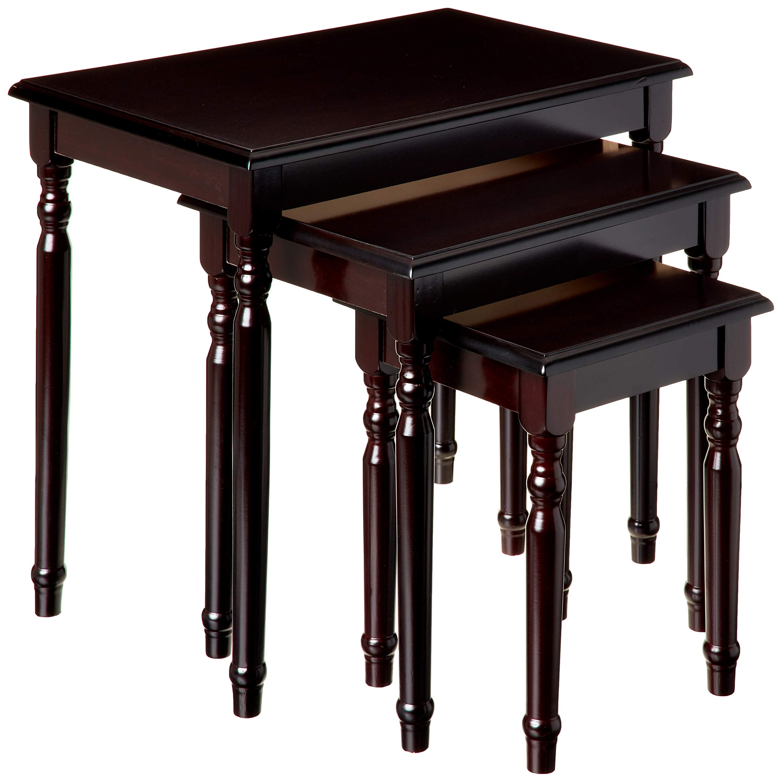 Frenchi Furniture 3-Piece Nesting Table Set - Modern Side Tables for Living Room, Bedroom & Small Spaces - Stackable Coffee Tables with Versatile Home Decor Use