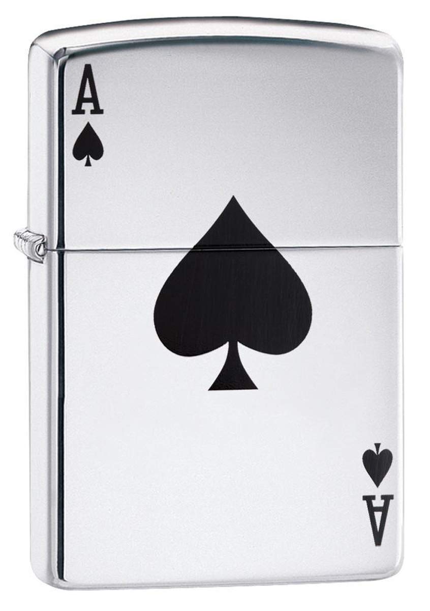 Custom Engraved ZIPPO Windproof Ace of Spades Lighter - Free Personalization, Collectible Metal Lighter for Smoking, Camping & Gifts (Model 24011)