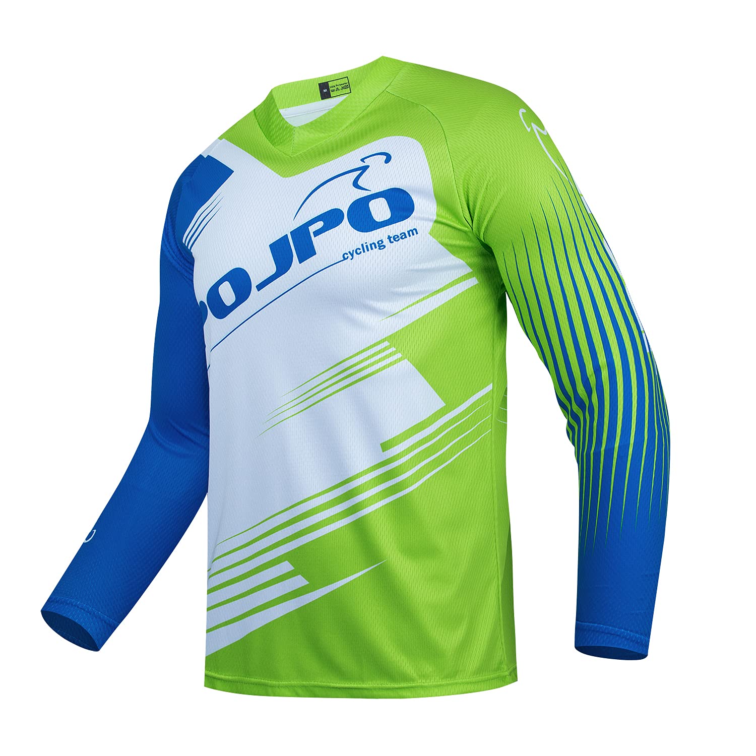 JPOJPO Men's MX Motocross Jersey - Dirt Bike Racing Shirt for Downhill & Off-Road Riding - Breathable & Durable Green Motocross Gear for Motorcycle Enthusiasts (Perfect for Motocross, Enduro & Trail Riding)