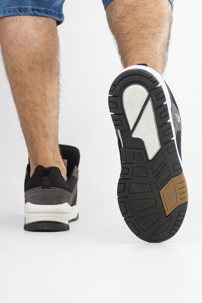 Mormaii Crest Grey Running Shoes for Men - Lightweight & Breathable Sneakers for Jogging, Gym Workouts, and Daily Wear