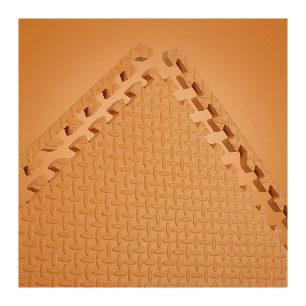 Soft Interlocking EVA Foam Play Mat for Kids - 16pc Orange Tiles for Bedroom & Kindergarten Play