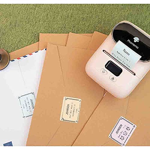Phomemo M110S Bluetooth Label Maker Kit with 1 Blue Label Paper - Portable Label Printer for Business, Office, Retail & Home Organization - Includes Multiple Fonts, Icons & Templates (Pink) - Perfect for Barcode Labeling, Cable Management & Product Pricing