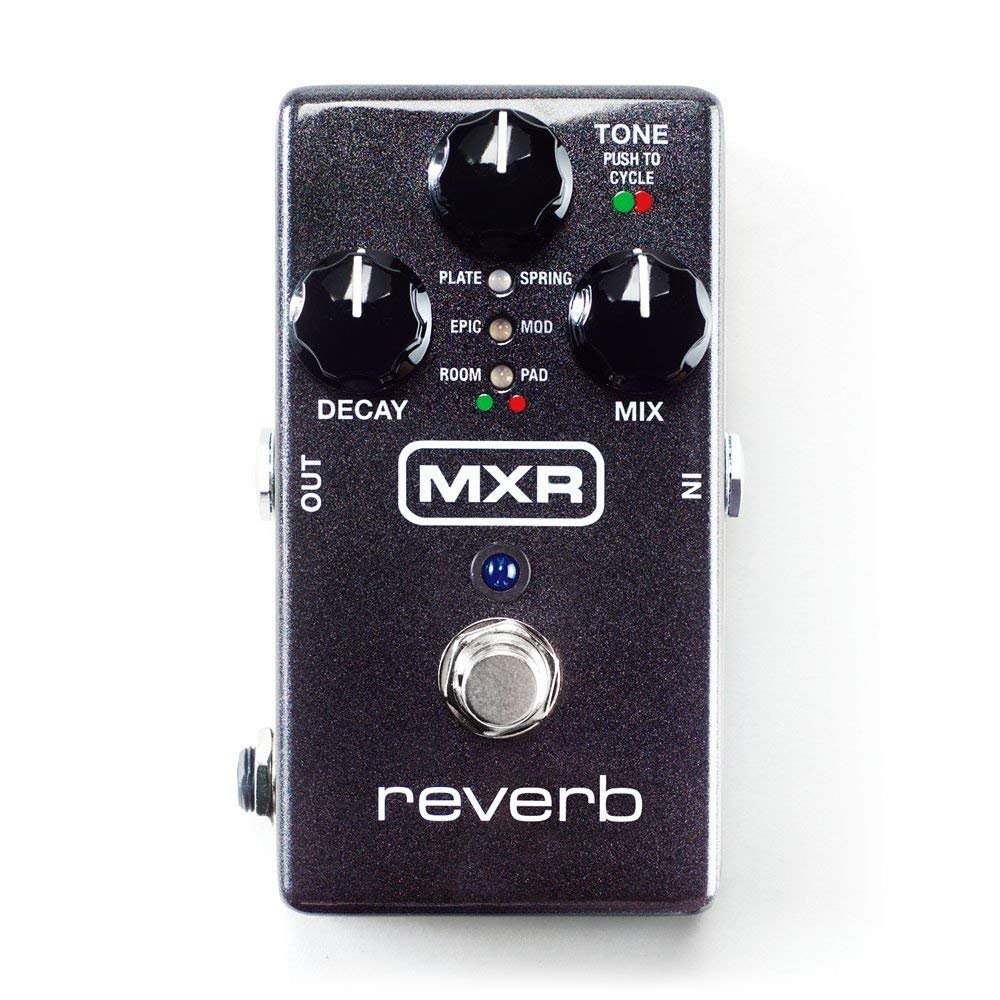 MXR M300 Reverb Guitar Effects Pedal - Studio-Quality Digital Reverb for Electric Guitar & Bass - Perfect for Live Performances, Recording Studios & Home Practice