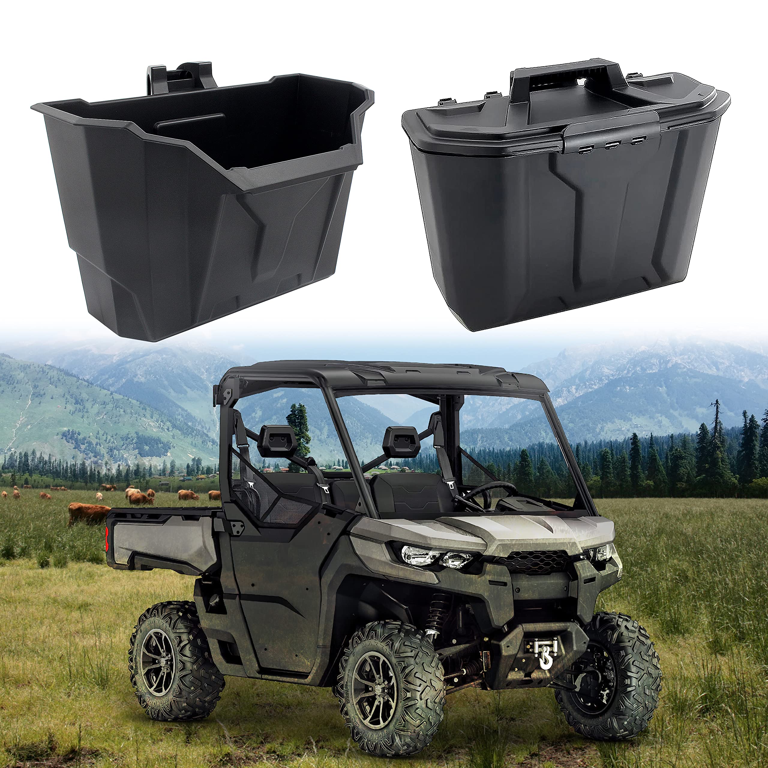 Can-Am Defender Underseat Storage Box for Passenger & Driver - Durable Organizer for Tools & Gear | Perfect for Off-Roading, Hunting & Farm Work