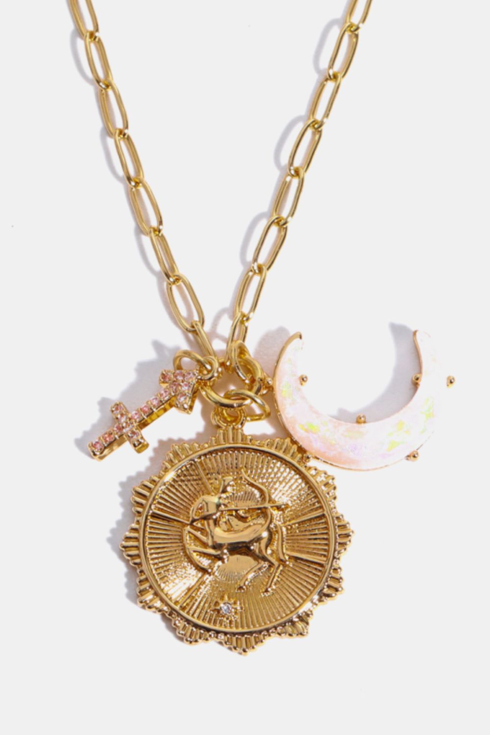 Constellation and Moon Pendant Copper Necklace - Elegant Celestial Jewelry for Women - Perfect for Daily Wear, Gifts & Special Occasions