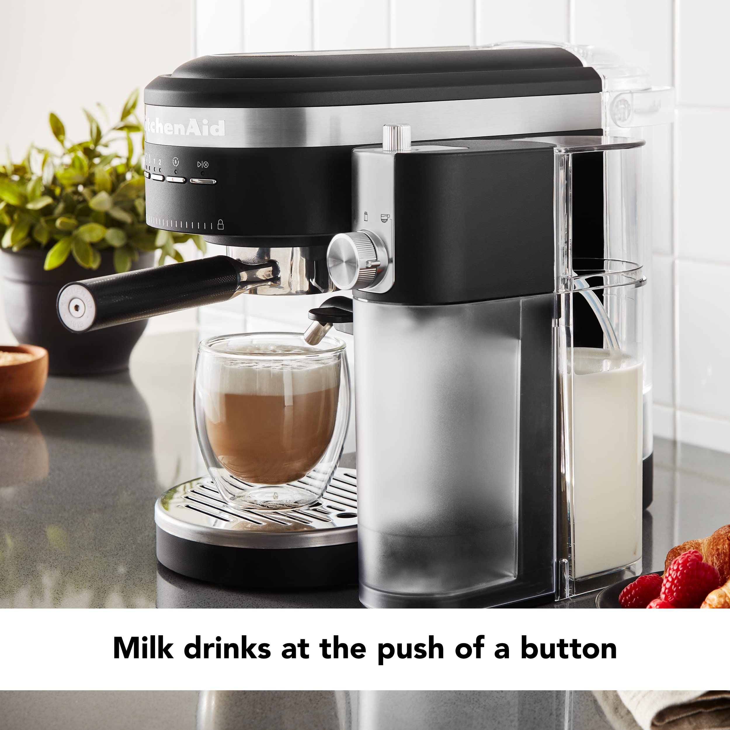 KitchenAid KES6404 Semi-Automatic Espresso Machine with Automatic Milk Frother - Perfect for Home Baristas & Coffee Lovers - Ideal for Latte, Cappuccino & Espresso Making at Home